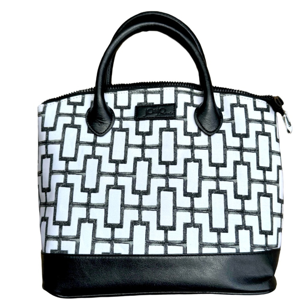 jo & jo Australia Insulated Black and White Geometric Tote /Cooler Bag
